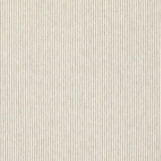 Schumacher Wesley Ticking Stripe Fabric in Umber For Sale