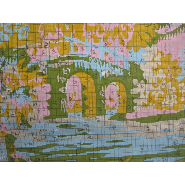 Antique Tapestry Design Gouache Painting For Sale - Image 10 of 18