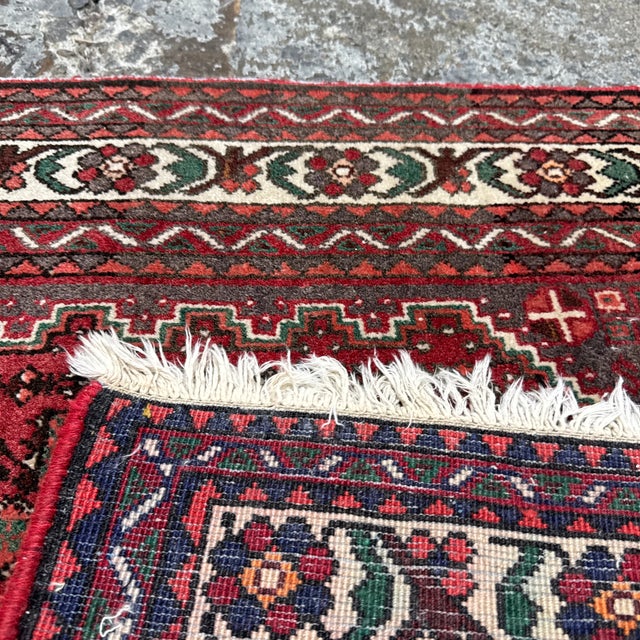 3ft 7in × 5ft 4in Persian Area Rug From Iran, Vintage For Sale - Image 12 of 12