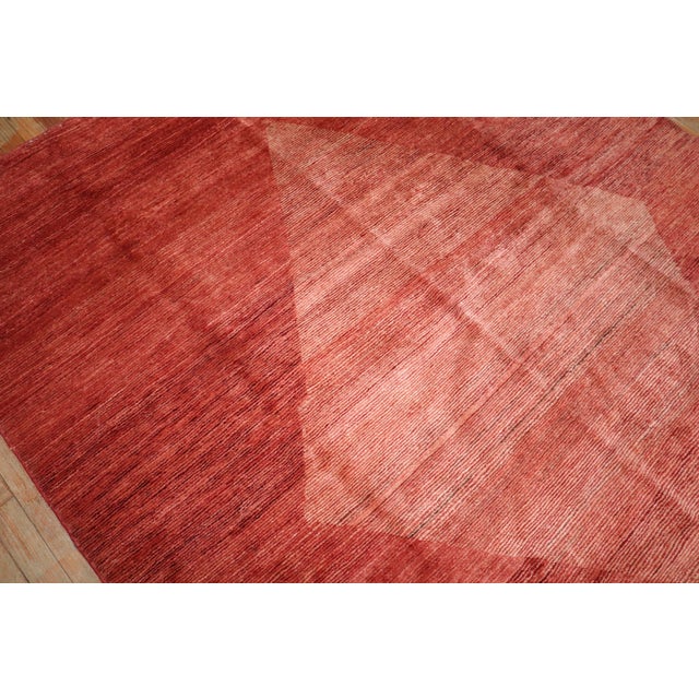 Textile Zabihi Collection Red Contemporary Persian Gabbeh Rug - 5'10" x 7'8" For Sale - Image 7 of 8