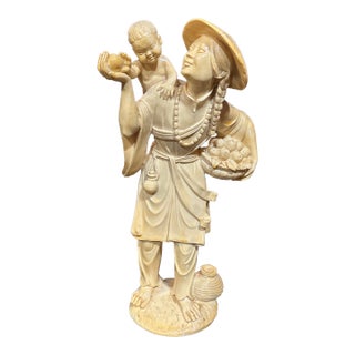 Vintage Asian Style Resin Figurine For Sale