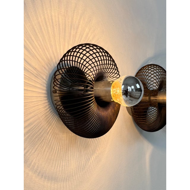 Vintage Wall Lights in Metal, France, 1970, Set of 3 For Sale - Image 11 of 11