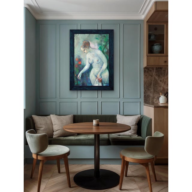 Luciano Sopelsa, Nude Nudo Al Tramanto, 1975, Oil Painting on Canvas, Framed For Sale - Image 12 of 18