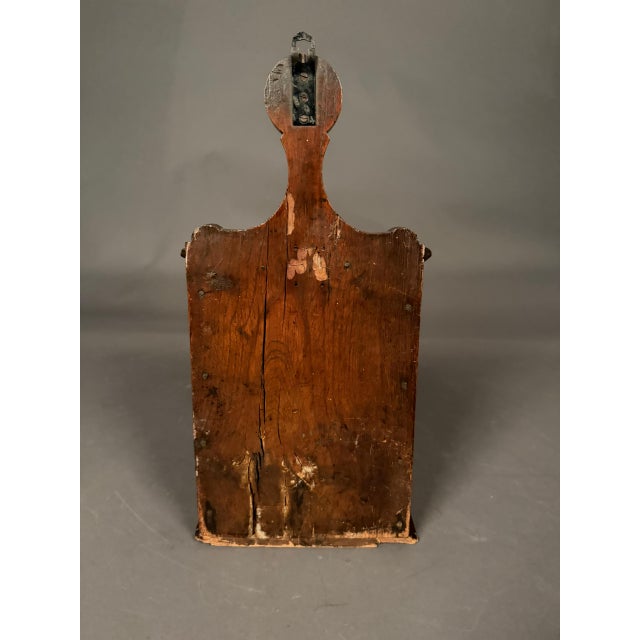 19th Century French Walnut Salt Box With Burl Walnut Drawer, Lift Lid & Brass, Circa 1820 For Sale In Indianapolis - Image 6 of 11