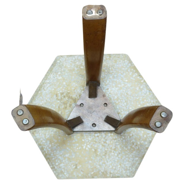 Harvey Probber 1950s Harvey Probber Hexagon Terrazzo Side Table For Sale - Image 4 of 10