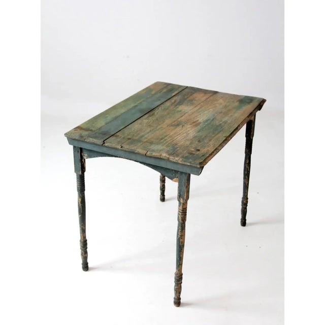 Antique Painted Wood Folding Table For Sale - Image 6 of 13