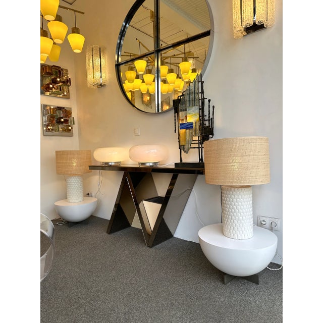 White Pair of Side Tables Lacquered Metal by Neil David. Netherland, 2000s For Sale - Image 8 of 12