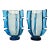 Pair of Signed Blue Murano Glass Vases 1980 For Sale
