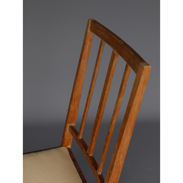 English Arts & Crafts Oak Side Chair. 1930s For Sale - Image 4 of 14