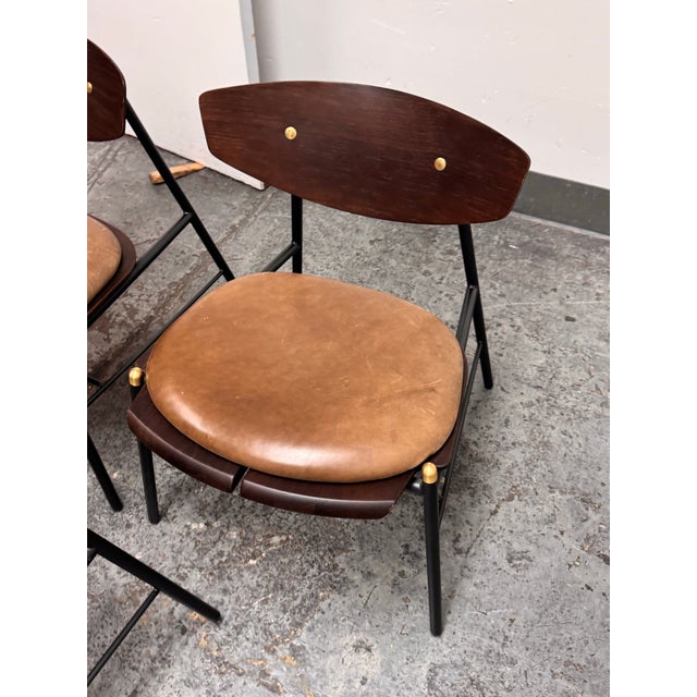 District Eight Kink Leather Dining Chairs, Set of Eight For Sale - Image 10 of 12