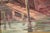 Red Painting of a Boat in Dry Dock by Sam Hyde Harris (1889-1977) For Sale - Image 8 of 13