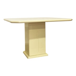 Italian Lacquered Wood Table, 1980s For Sale