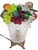 Vintage Czechoslovakia Frosted Glass Fruit Basket Table Lamp For Sale - Image 4 of 5