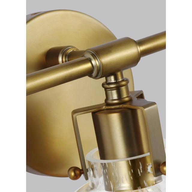 Transitional Sean Lavin by Visual Comfort Studio Clara 3-Light Vanity, Burnished Brass For Sale - Image 3 of 6