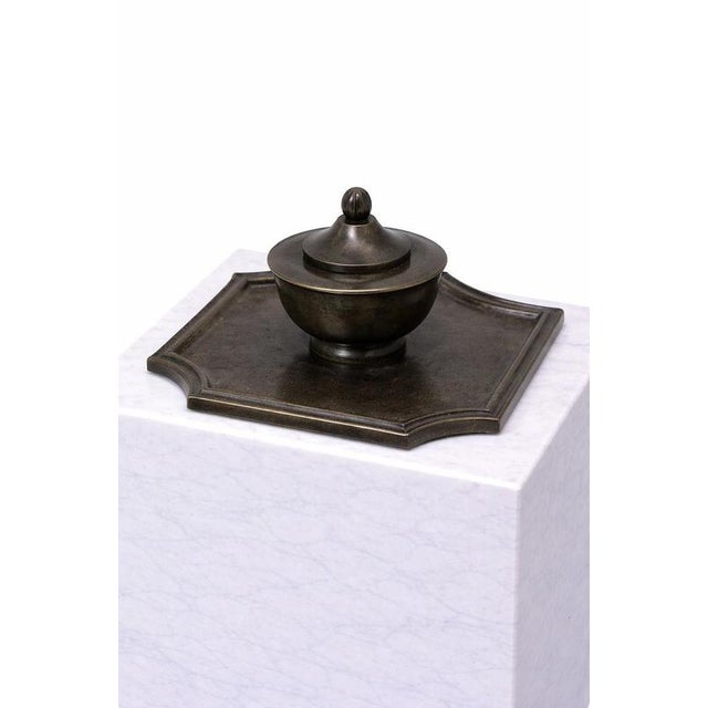 Swedish Art Deco Bronze Inkwell from GAB, Sweden, 1930s For Sale - Image 6 of 7