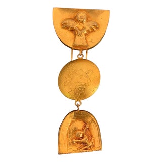 French Bronze Brooch "Pergatoire" by Line Vautrin For Sale