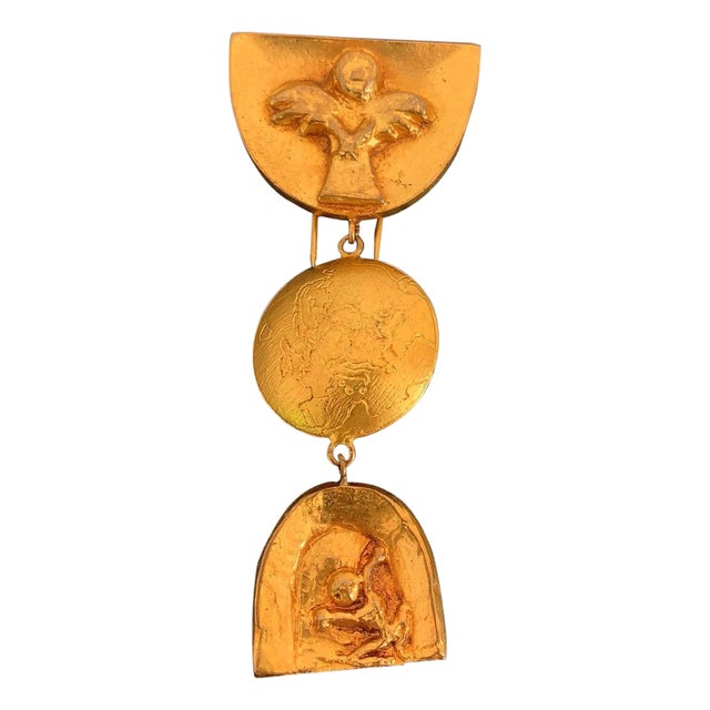 French Bronze Brooch "Pergatoire" by Line Vautrin For Sale