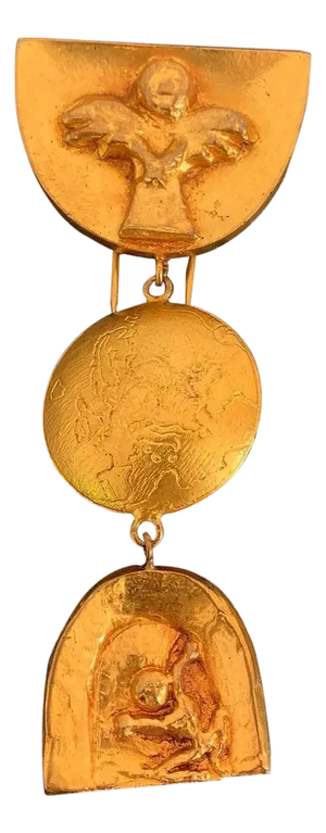 French Bronze Brooch "Pergatoire" by Line Vautrin