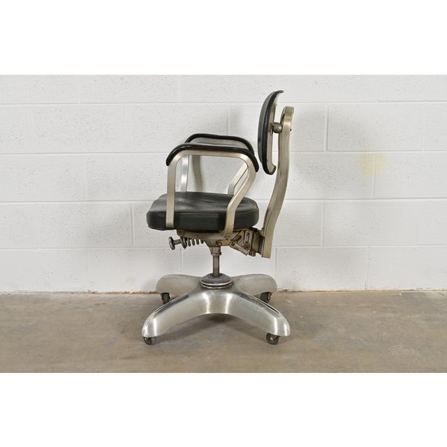 Art Deco Executive Office Desk Chair by Art Metal, Circa 1930s For Sale - Image 10 of 13