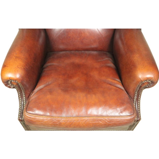 Mid 20th Century Oversized Wing Chair For Sale - Image 4 of 10