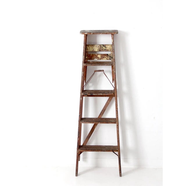Vintage Painter's Wooden Ladder For Sale - Image 12 of 12