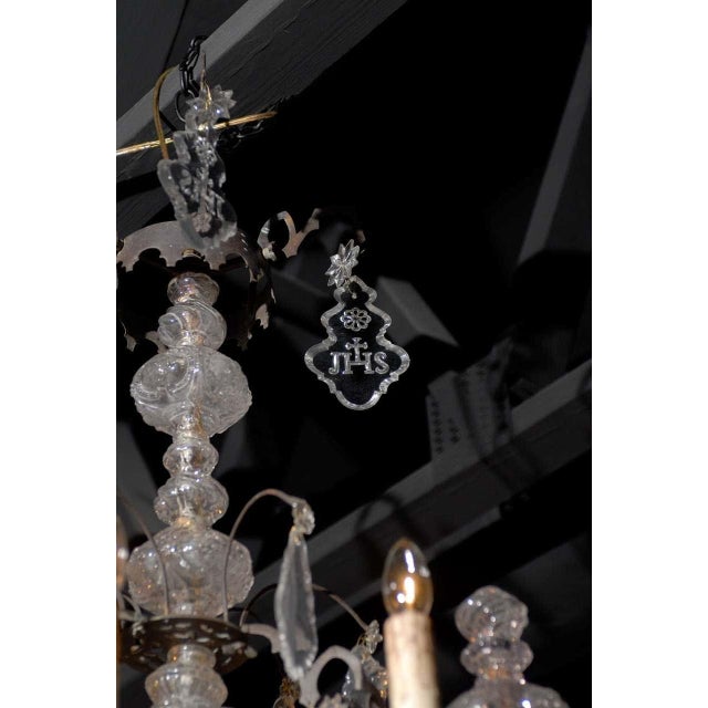 Mid 19th Century 1860s French Baroque Revival Six-Light Crystal Chandelier from a Church For Sale - Image 5 of 10
