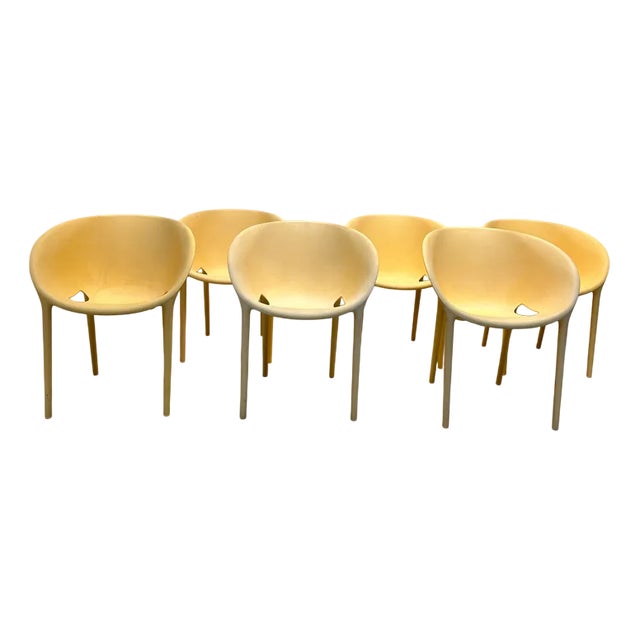 Soft Egg Chairs by Philippe Starck for Driade, Set of 6 For Sale