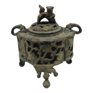 Vintage Japanese Foo Dog Incense Burner Censer