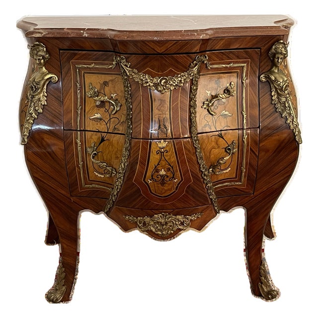 French Style Small Bombe Chest With Drawers For Sale