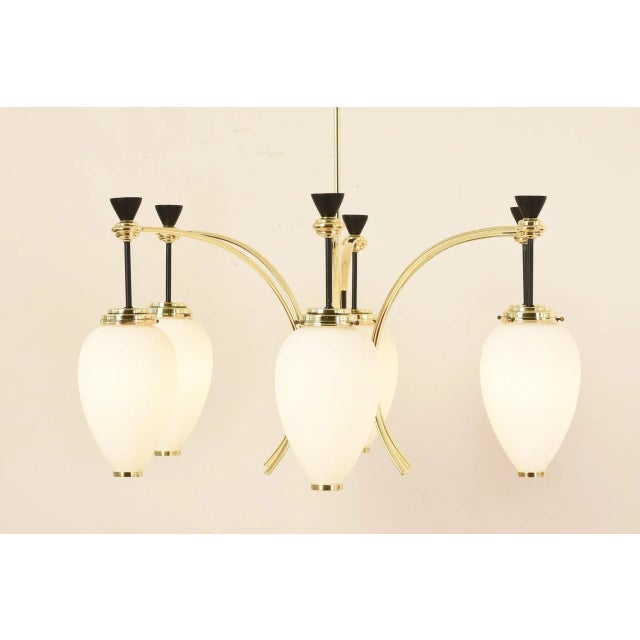 6-Light Chandelier by Bruno Gatta for Stilnovo, 1950s For Sale - Image 6 of 14