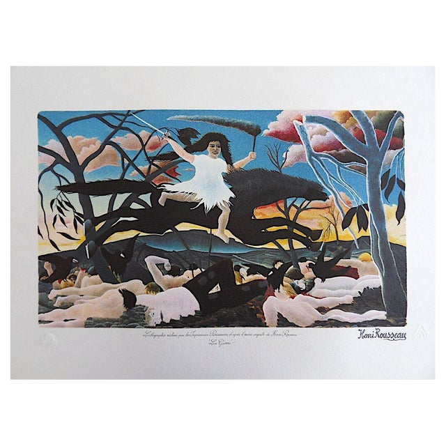 Henri Rousseau, The Customs Officer Rousseau, War, Lithograph For Sale