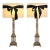 Vintage Crystal and Brass Column Table Lamps - Style of William Kessler Baccarat For Sale