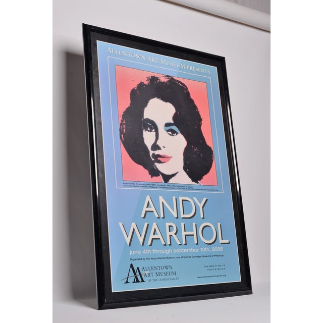 Iconic Liz Taylor pop-art portrait by Andy Warhol, lithograph, original is from 1964. Professionally framed, wooden frame,...