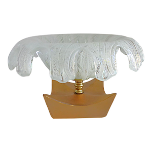 Unusual Mid Century Modern Murano Glass Table / Shelf Lamp Latticino Technique 1950s