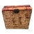 Oversized Vintage Woven Bamboo/Rattan Handled Basket For Sale