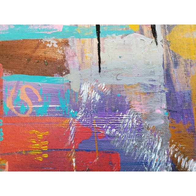 Abstract "One Day at a Time" Abstract Acrylic Painting on Canvas For Sale - Image 3 of 6