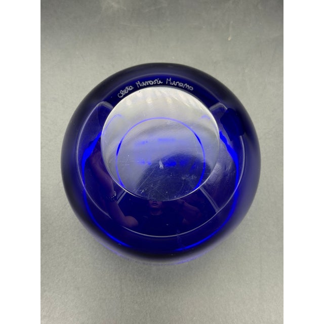 A pair of blue Murano glass vases and bowls, made by Cleto Munari in Murano between the late 1980s and 1990s....