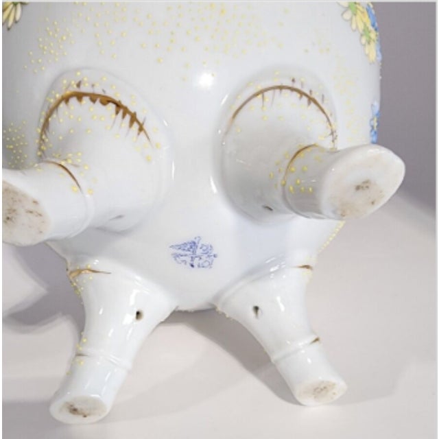 Ceramic Rare Antique A. A. Vantine Japanese Footed Moriage Porcelain Planter For Sale - Image 7 of 8