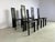 1980s Vintage Black Leather Dining Chairs, 1980s, Set of 6 For Sale - Image 5 of 10