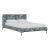 Norah Platform Bed in Blue Washed Zebra, Full/Double For Sale