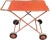 Wood Vintage Red Painted Wood Serving Cart For Sale - Image 7 of 9
