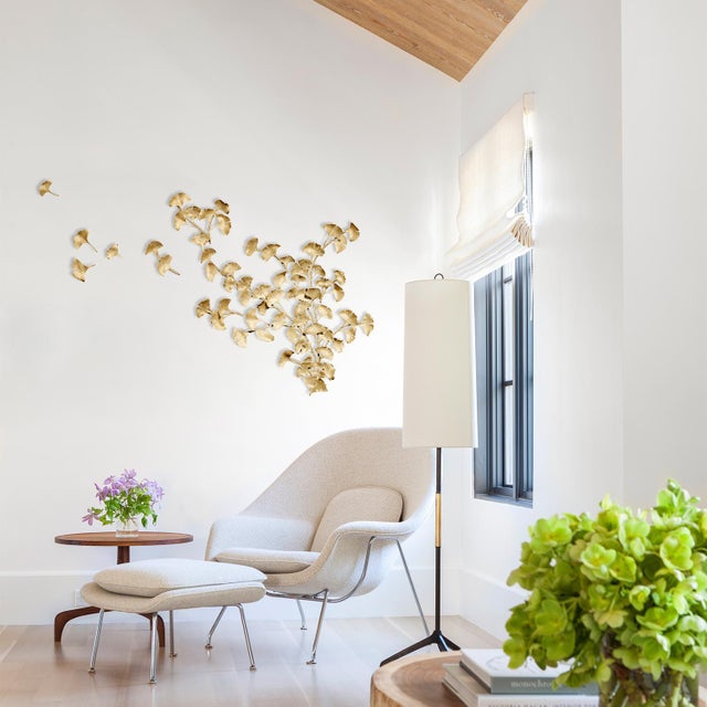 Brilliant Gold Ginkgo Wall Sculpture For Sale In Dallas - Image 6 of 11