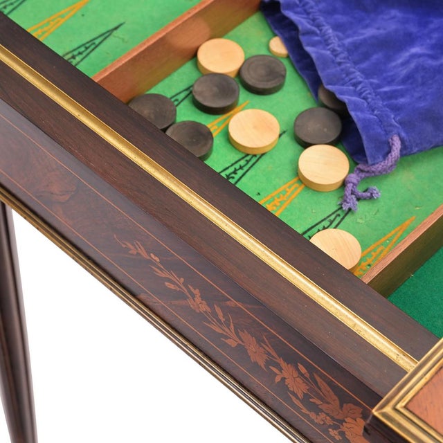 Foldable Gaming Table in Walnut, France, 1860 For Sale - Image 15 of 17
