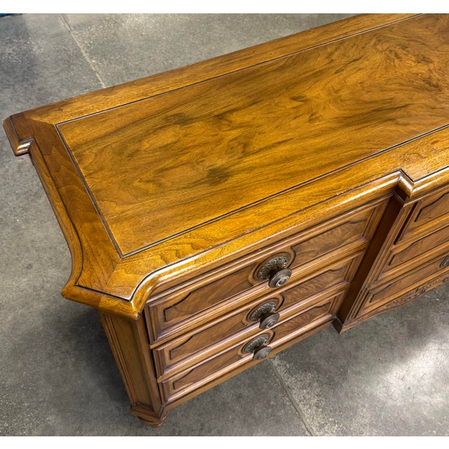Late 20th Century Karges Burled Walnut French Regency Dresser For Sale - Image 9 of 12