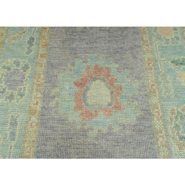 Turkish Turkish Oushak Rug 2'8"x 8'4" #19089 For Sale - Image 3 of 8