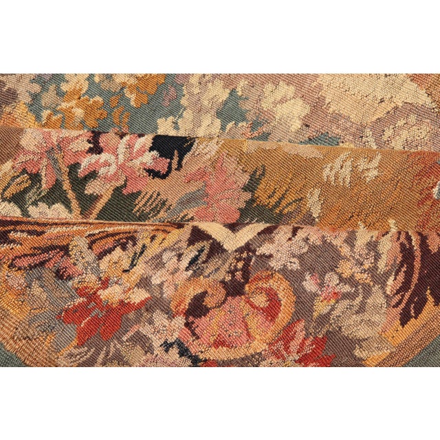 Antique French Tapestry With Woodland Landscape and Swan Design For Sale - Image 14 of 15