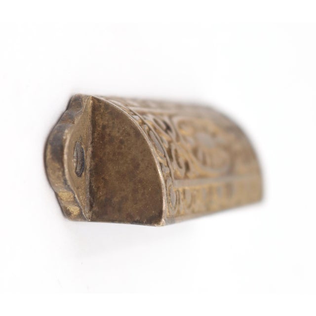 Victorian Antique Victorian 4 In. Bronze Drawer Bin Pull For Sale - Image 3 of 4
