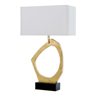 Regina Andrew Manhattan Table Lamp in Gold Leaf For Sale