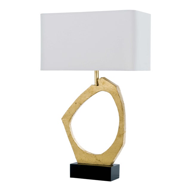 Regina Andrew Manhattan Table Lamp in Gold Leaf For Sale