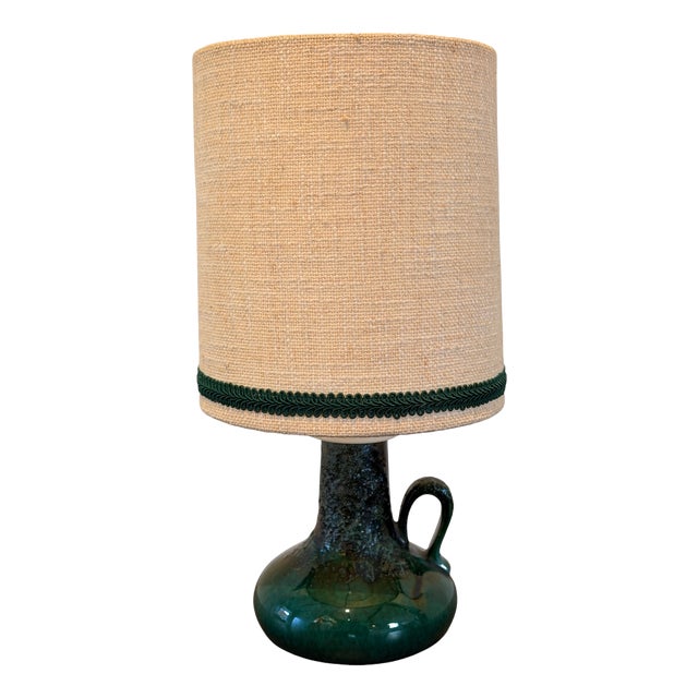 Fat Lava Table Lamp with Fabric Shade, Germany, 1970s For Sale